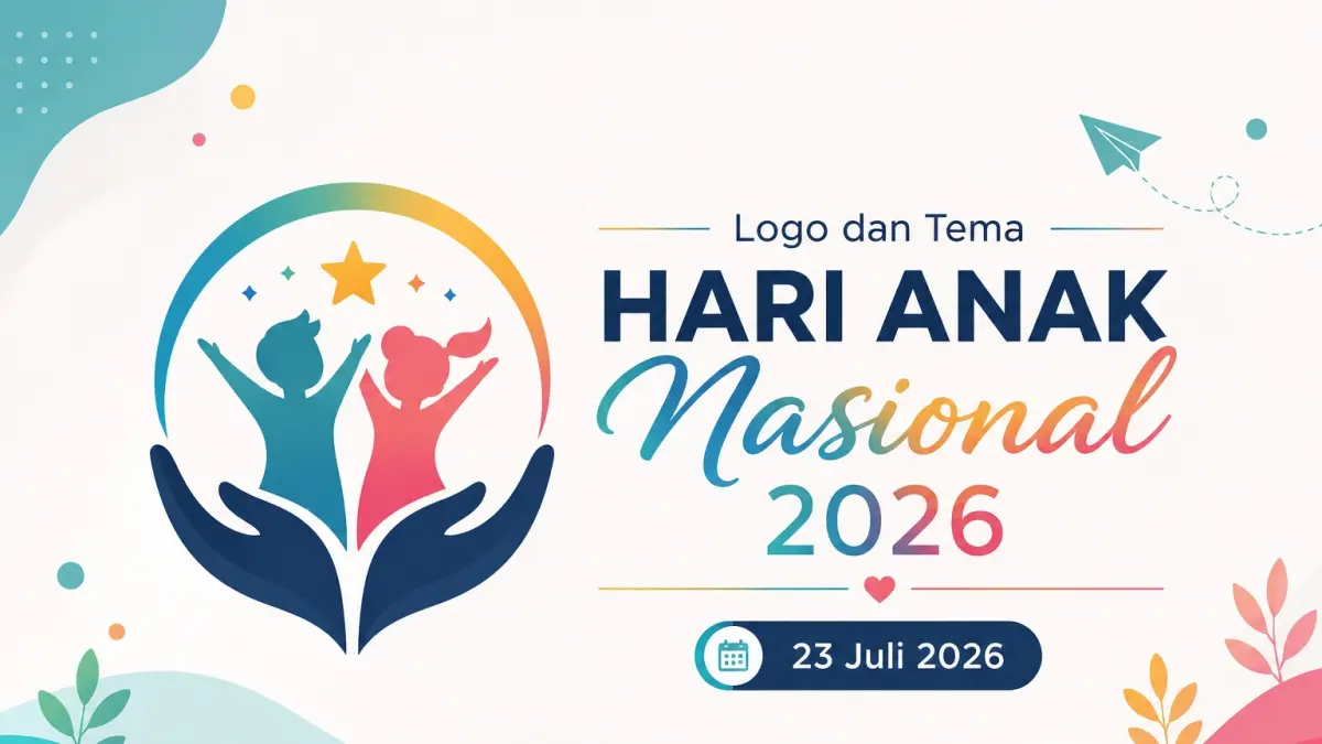 Logo dan tema Hari Anak Nasional 2026. (ai/chatgpt)