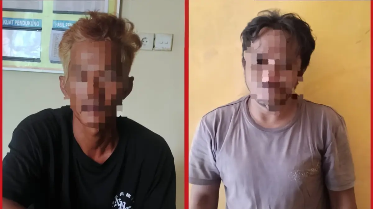 PENCURIAN: Terduga pelaku pencurian ternak sapi yang diamankan tim gabungan Satreskrim Polres Kutim dan Polsek Rantau Pulung dalam pengungkapan kasus pencurian sapi di Kecamatan Rantau Pulung. 