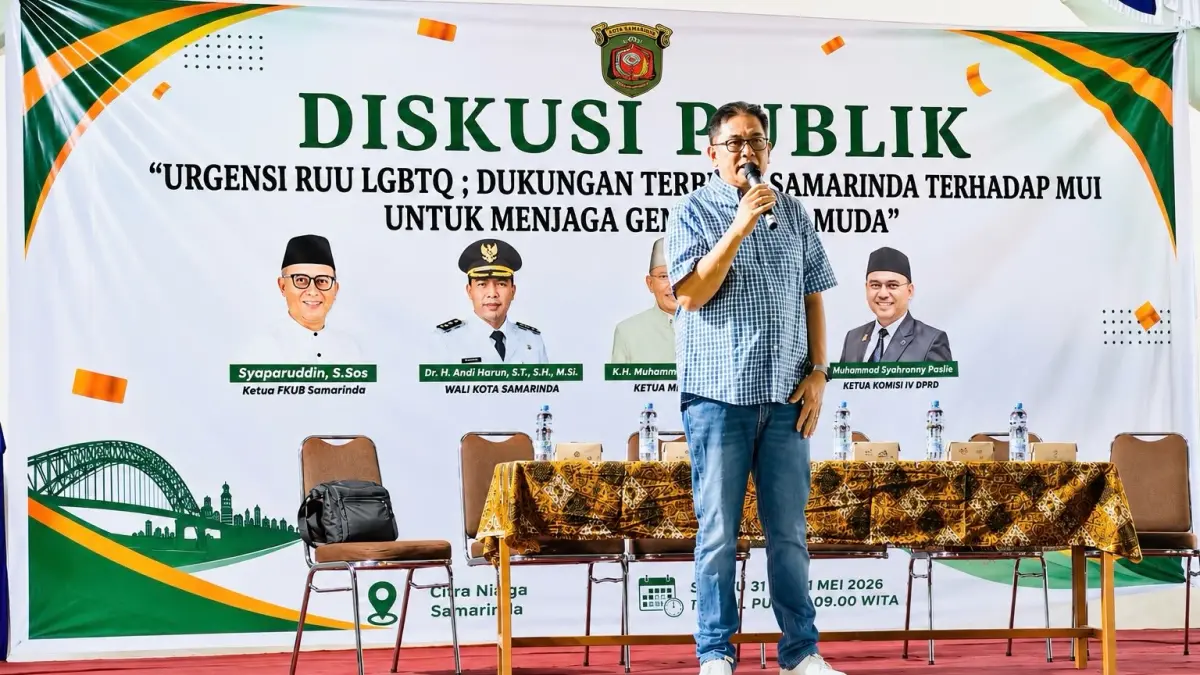 DUKUNGAN: Dr Ismid Kusasih menyampaikan dukungan pemkot Samarinda terhadap adanya regulasi untuk pencegahan HIV/AIDS sebagai upaya perlindungan generasi muda. IST/KP