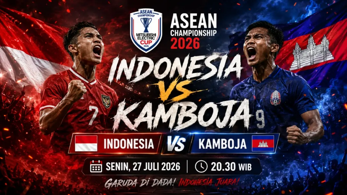 Link live streaming Indonesia vs Kamboja, 27 Juli 2026. (ai/chatgpt)