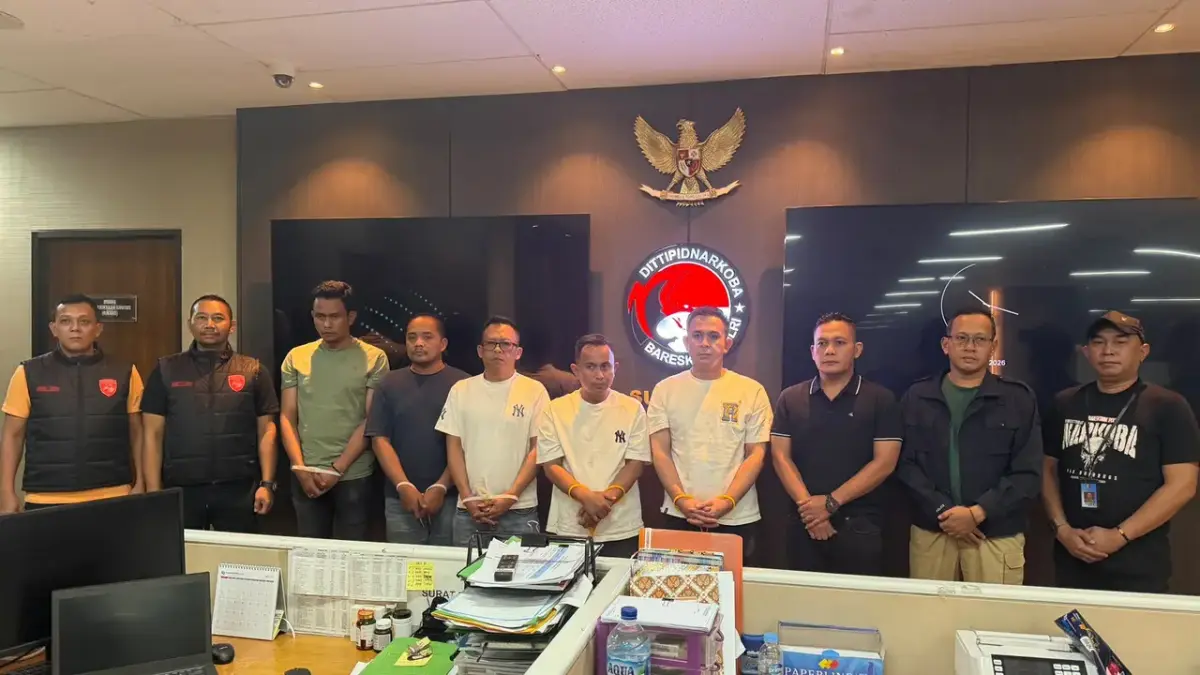NARKOBA: Kasatnarkoba Polres Tangerang Selatan (Tangsel) dan anggotanya terlibat narkoba dan peras korban.(lp6)
