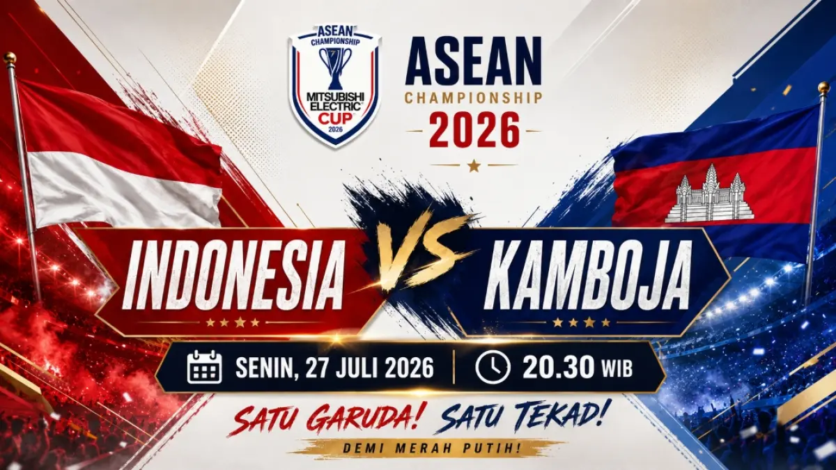 Prediksi susunan pemain Indonesia vs Kamboja di Piala AFF 2026, malam ini, 27 Juli 2026. (ai/chatgpt)