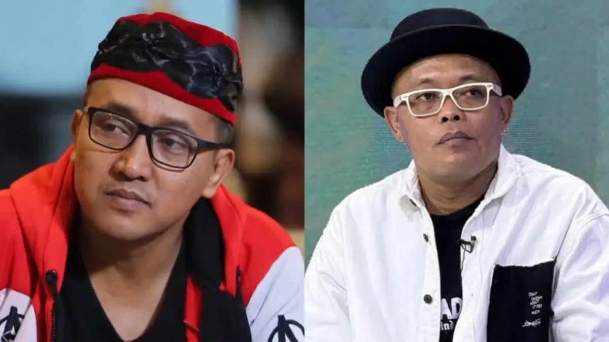 Teddy Pardiyana (kiri) dan komedian Sule.