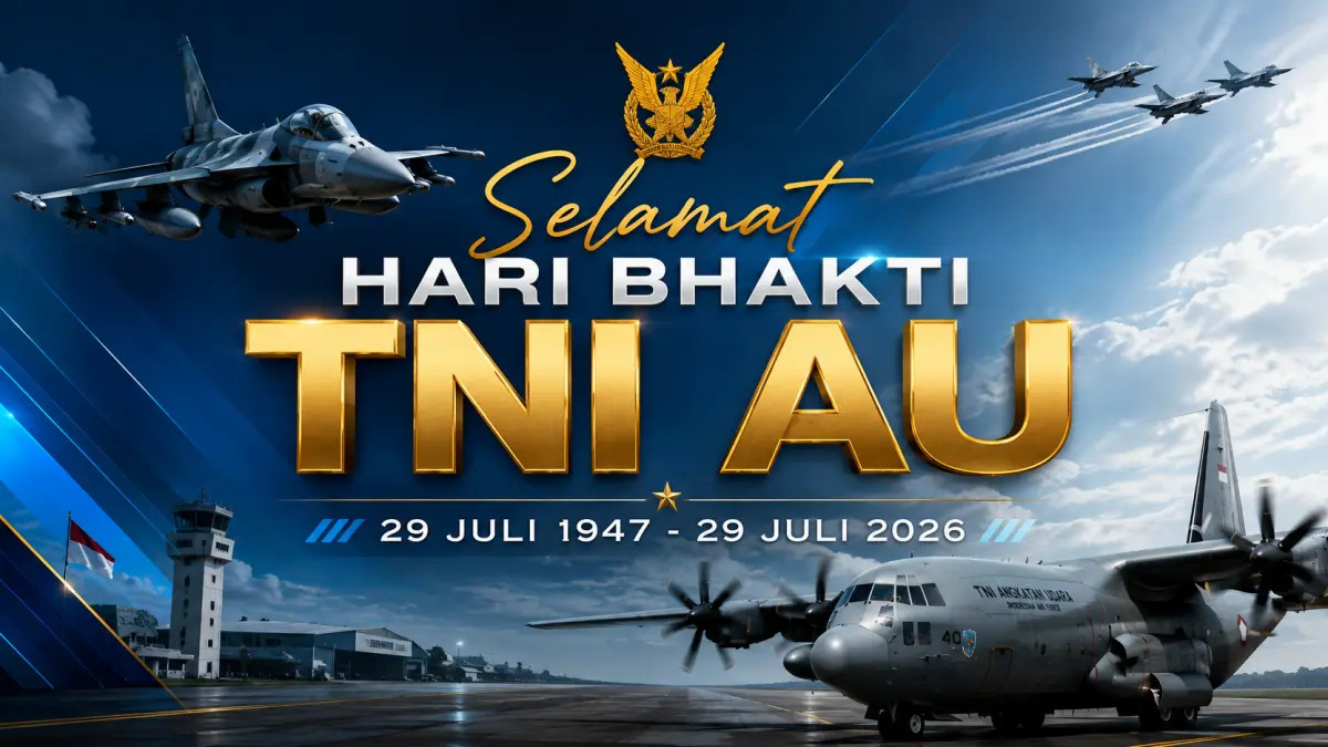 Ucapan Hari Bhakti TNI AU 2026. (ai/chatgpt)
