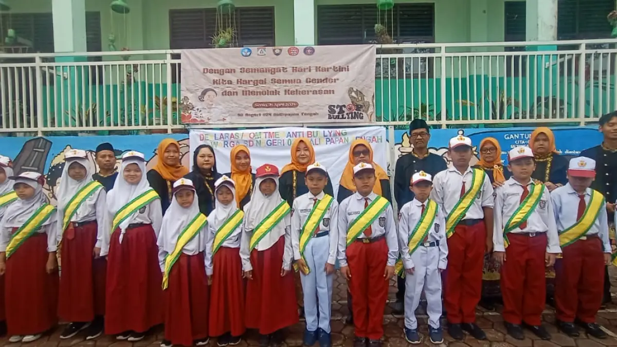 CEGAH PERUNDUNGAN: Lewat kolaborasi bersama DP3AKB Balikpapan dan pembentukan Agen Cekatan siswa, SD 024 Balikpapan Tengah ini peringkat kedua Sekolah Idaman 2025. (IST)&nbsp;