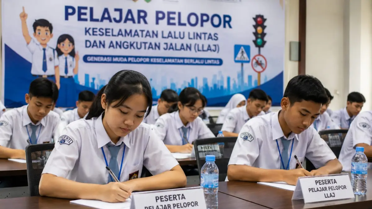 ILUSTRASI: Pelajar mengikuti seleksi Pelajar Pelopor Keselamatan LLAJ tingkat Kota Samarinda. HAFIZ/KP