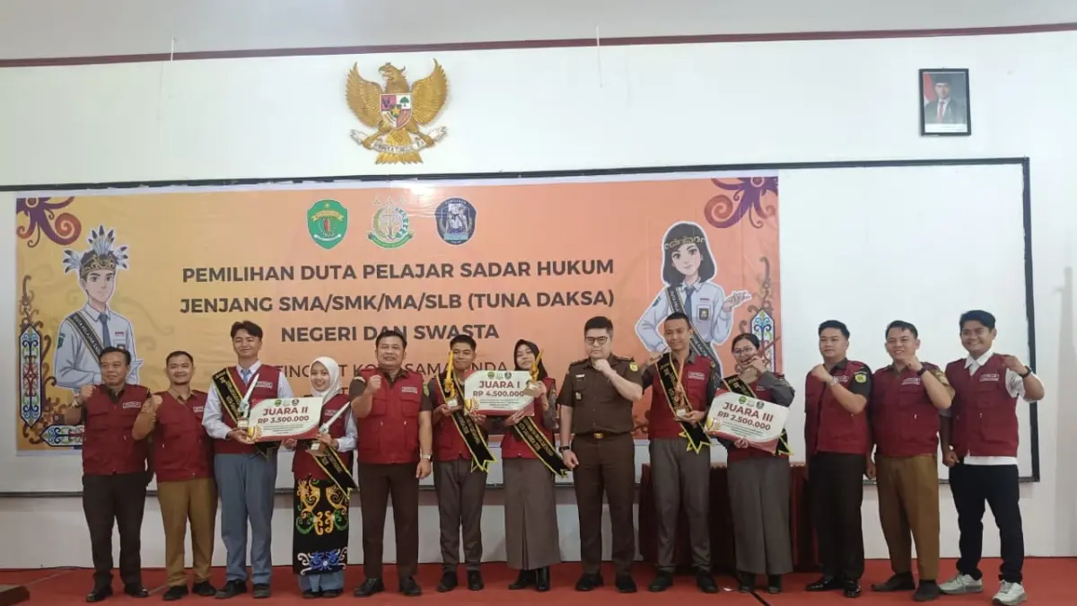 Tiga pasangan pelajar bakal wakili Samarinda 
dalam Duta Pelajar Sadar Hukum Kaltim 2026. (Dokumentasi Kejati Kaltim)