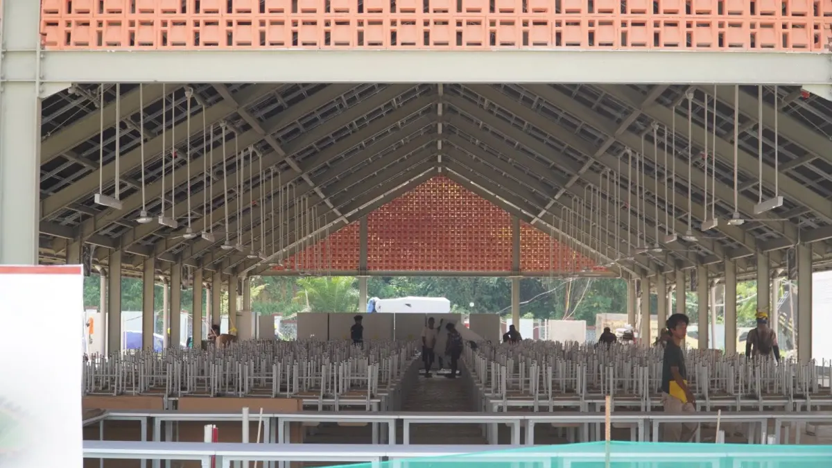 Dinsos Kaltim menyebut pembanguna Sekolah Rakyat permanen di kawasan Palaran, Samarinda, sudah diangka 90 persen. (FOTO/DINSOS KALTIM)