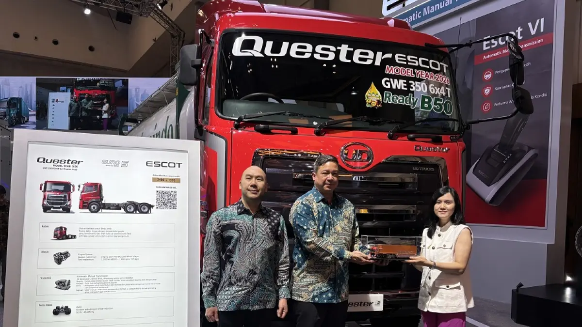 EFISIEN: UD Trucks Indonesia meluncurkan Quester Model Year 2026 pada ajang Gaikindo Indonesia International Auto Show (GIIAS) 2026.
