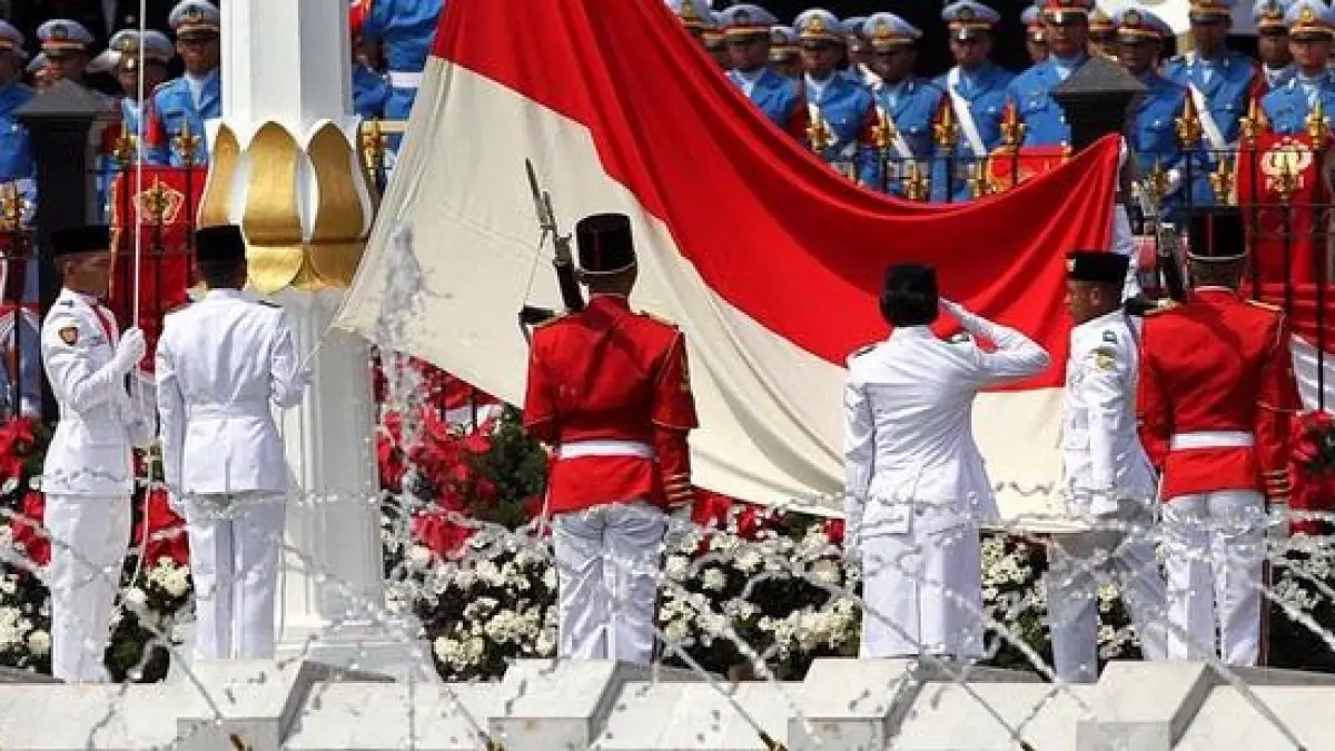 Upacara Kemerdekaan RI di Istana Negara.