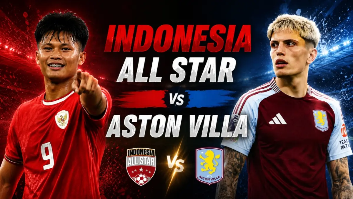 Susunan pemain Indonesia All Star vs Aston Villa di laga persahabatan, Sabtu, 1 Agustus 2026. (ai/chatgpt) 