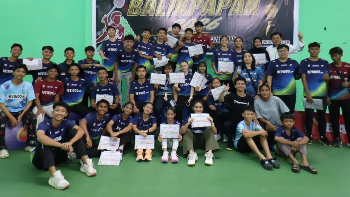 PB Hevindo juarai Kejuaraan Bulu Tangkis Tingkat Balikpapan 2026. (FOTO ANGGI PRADITHA/KP)