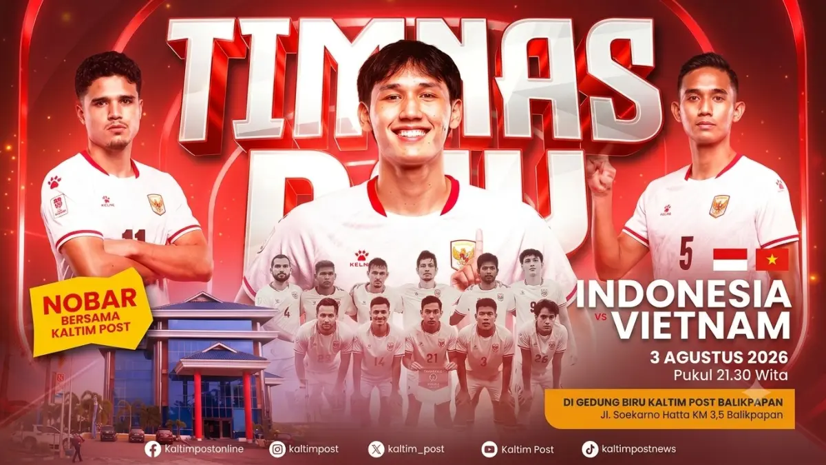 Nikmati keseruan nonton bareng laga panas Indonesia vs Vietnam di Piala AFF 2026 pada Senin malam, 3 Agustus 2026.