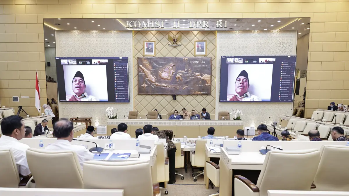 Wakil Ketua Komisi II DPR RI Zulfikar Arse Sadikin, dalam Rapat Kerja (Raker) dan Rapat Dengar Pendapat Umum (RDPU) Komisi II DPR RI secara daring, di Gedung Nusantara, DPR RI, Senayan, Jakarta, Kamis (30/7/2026).  (DPR RI)