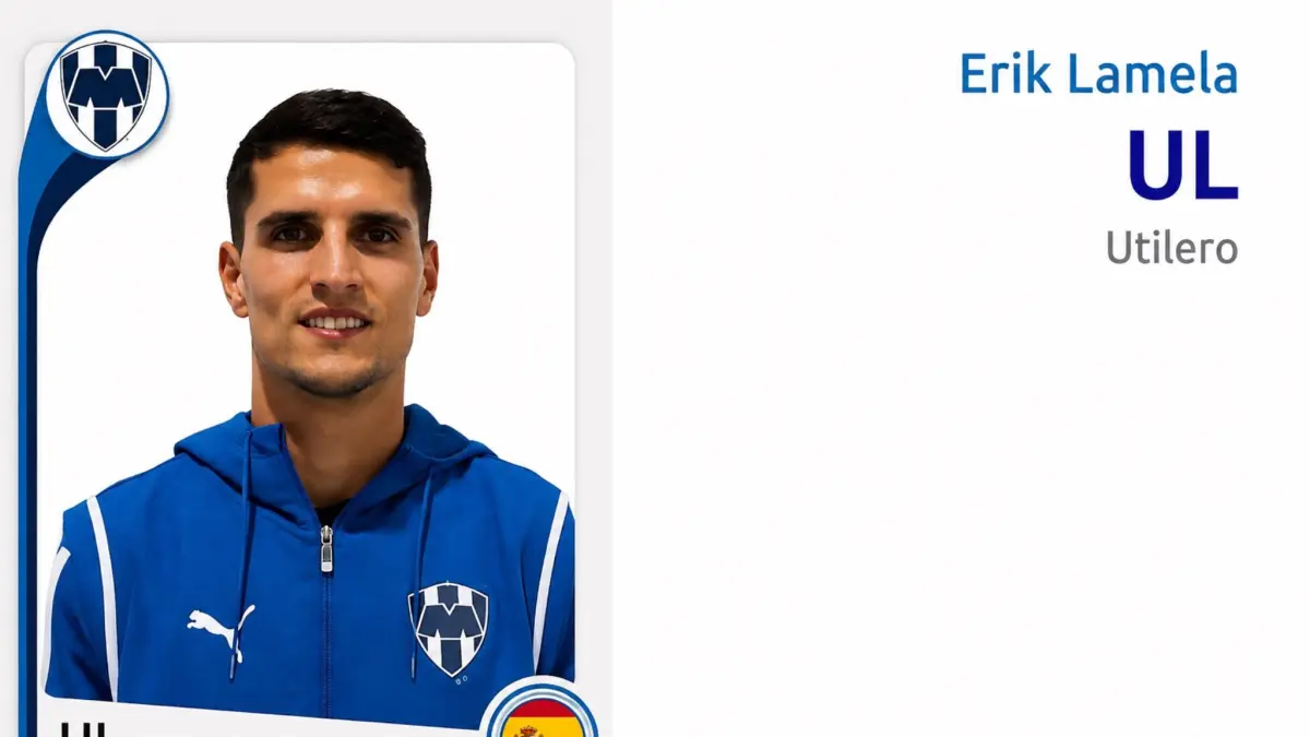 Erik Lamela terdaftar sebagai utilero (kitman) dalam daftar resmi CF Monterrey. (CF MONTERREY)