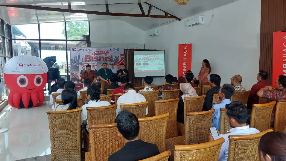 BPC Hipmi Balikpapan menggelar sosialisasi bersama CIMB Niaga. (FOTO OKTAVIA MEGARIA/KP)