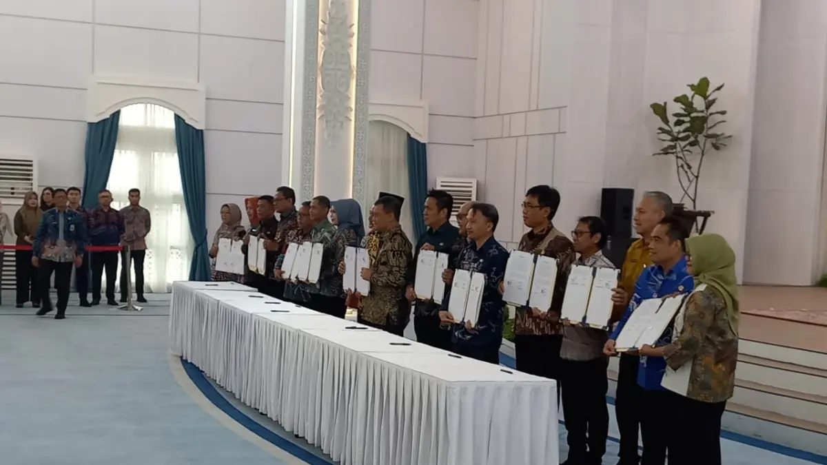 KOLABORASI KOMODITAS: Kerja sama bernilai Rp20,27 triliun ini mempertemukan potensi Kaltim di bidang batu bara dan CPO dengan keunggulan Jawa Tengah sebagai pemasok utama kebutuhan pokok beras. (EKO PRALISTIO / KALTIM POST)
