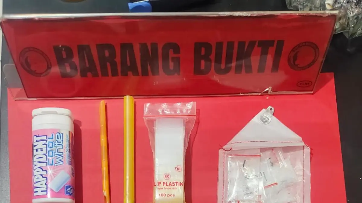 DISITA: Barang bukti narkotika yang berhasil disita polisi dari dua pengedar berinisial AY dan H.(Dok.Humas Polres PPU) 