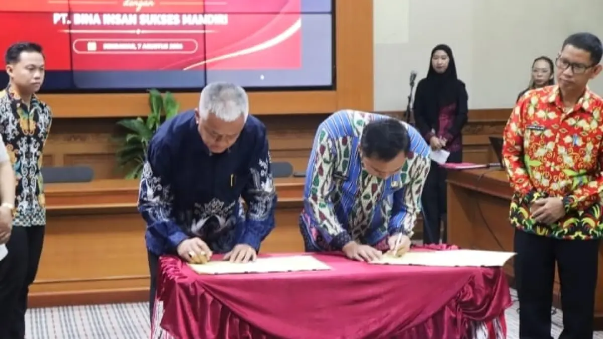 KERJA SAMA: Penandatangan MoU antara Pemkab Kutai Barat dan PT BISM. 