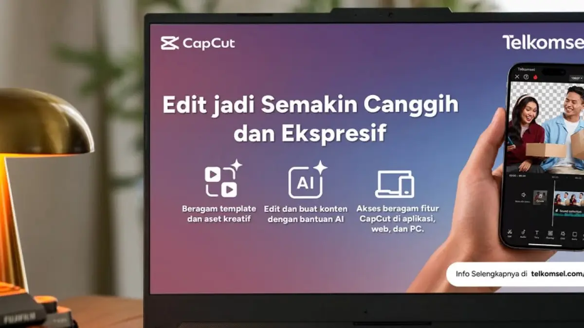MAKIN MUDAH: Telkomsel menghadirkan paket bundling CapCut di aplikasi MyTelkomsel, sehingga pelanggan kini dapat berlangganan fitur premium CapCut sekaligus memperoleh kuota internet dalam satu paket yang terintegrasi.