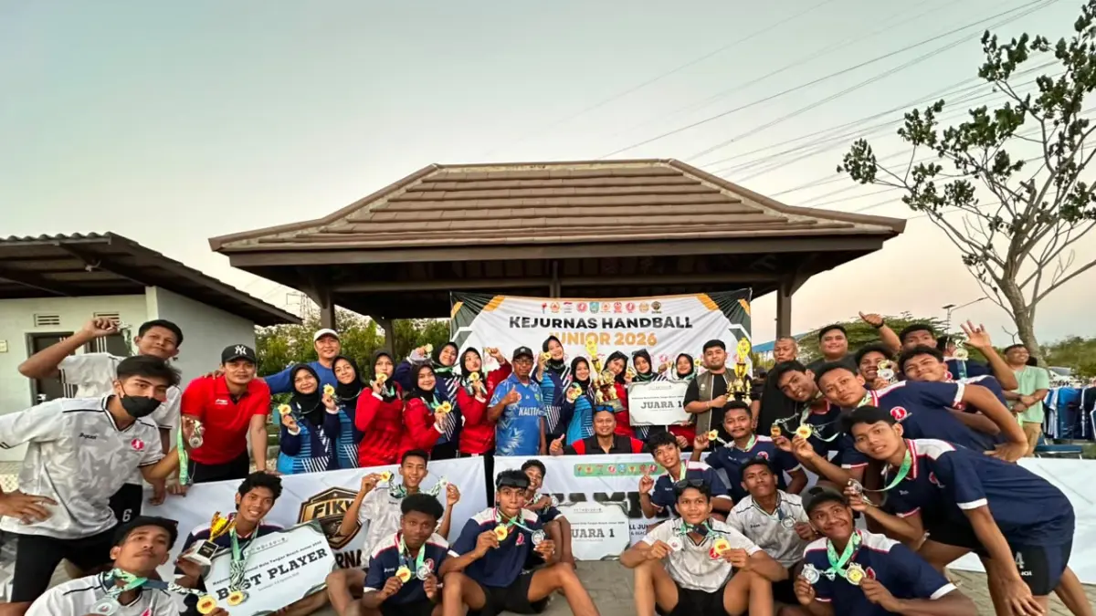 TERWUJUD: Target Kaltim sandingkan medali di nomor beach handball (bola tangan pantai) akhirnya terwujud.