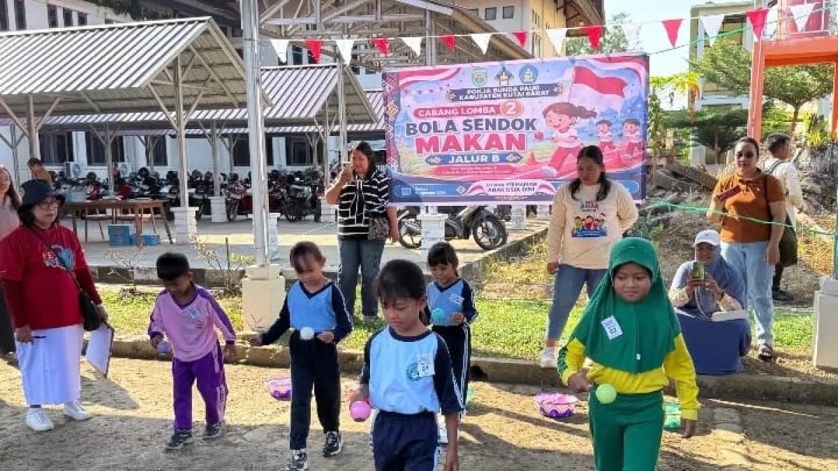 ASAH KREATIVITAS: Lomba kreativitas anak usia dini yang digelar Pokja Bunda PAUD Kutai Barat dalam rangka memeriahkan HUT ke-81 Kemerdekaan RI.