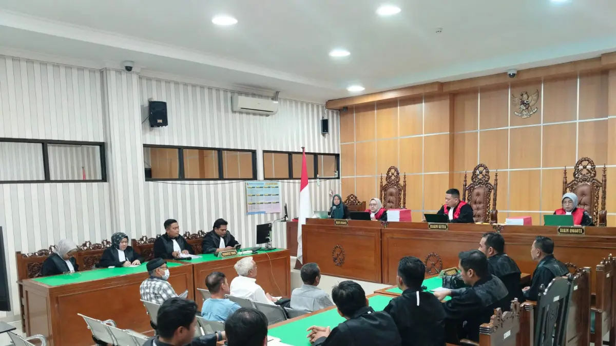 Sidang pembacaan tanggapan jaksa terhadap eksepsi empat terdakwa perkara korupsi pertambangan di lahan milik negara oleh PT JMB Grup, Selasa (10/8/2026). (Bayu/KP)
