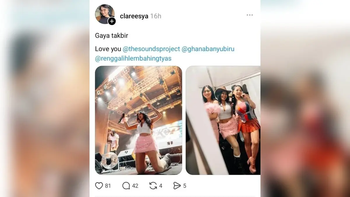 Clareesya unggah foto dengan caption 
