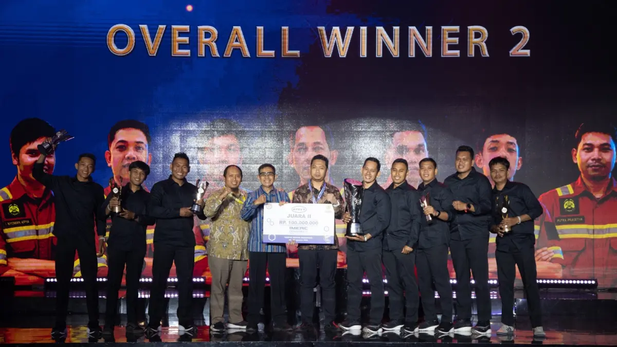 Tim Emergency Response Group PT Berau Coal saat menerima Juara Umum 2 pada ajang IMERC 2026. (IST)