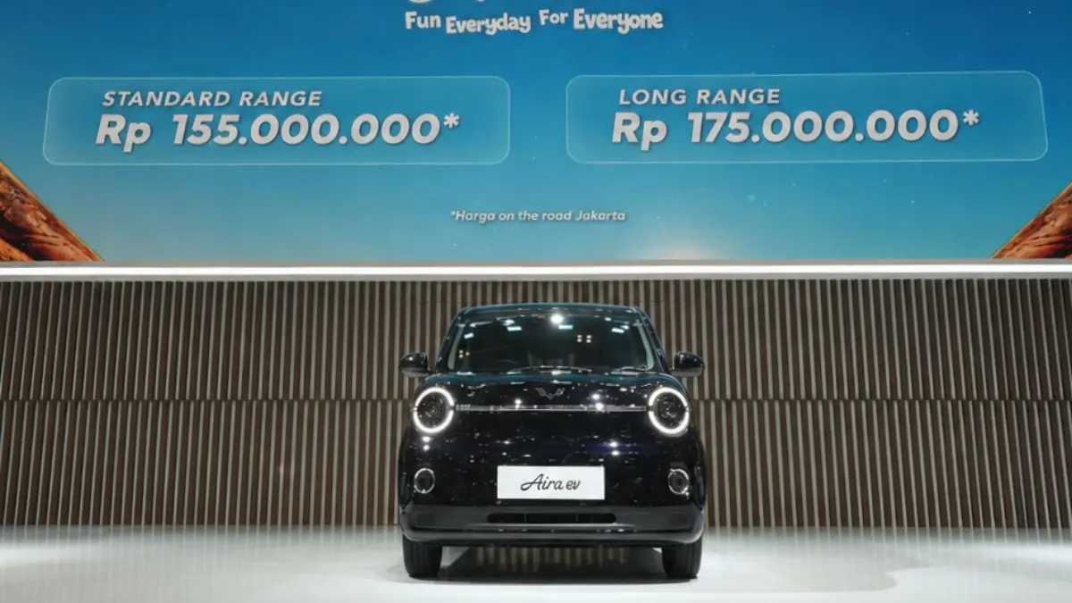 Wuling Aira ev tersedia dalam dua varian dengan pilihan jarak tempuh hingga 205 km dan 301 km berdasarkan pengujian CLTC.