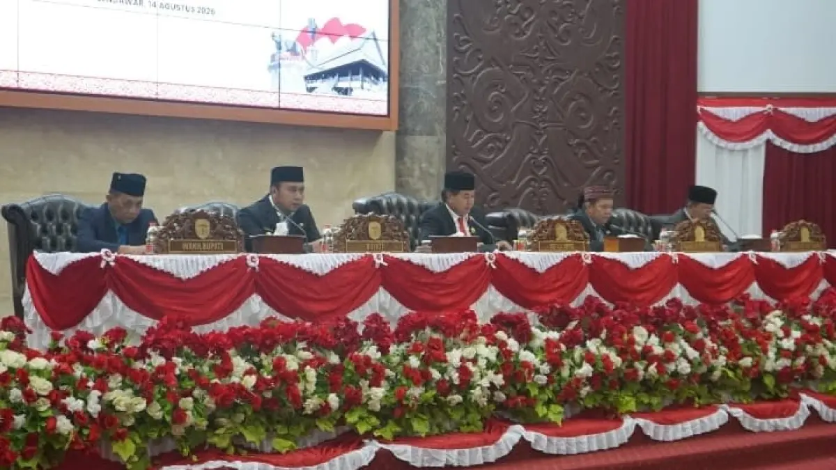 Paripurna DPRD Kubar dirangkai dengan mendengarkan pidato Kenegaraan HUT RI. (IST)