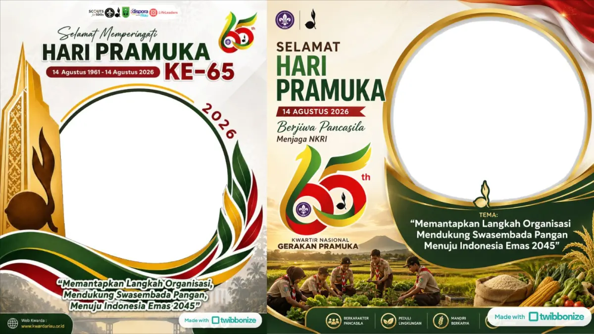 Twibbon Hari Pramuka 2026. (twibbonize.com)