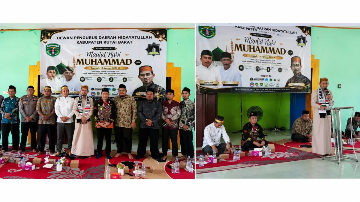 Wakil Bupati Kutai Barat Nanang Adriani menghadiri peringatan Maulid Nabi Muhammad SAW di Masjid Al-A’raaf, Pondok Pesantren Hidayatullah Melak, Kamis (13/8).