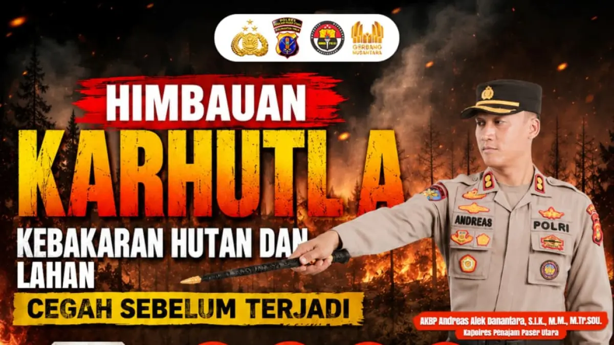 IMBAUAN: Kapolres PPU, AKBP Andreas Alek Danantara menerbitkan imbauan karhutla.(Dok.Humas Polres PPU)