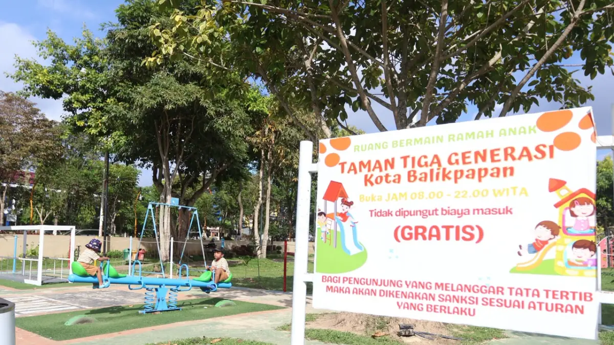 Taman Tiga Generasi di Balikpapan Selatan menjadi pusat peluncuran Car Free Day (CFD) yang digelar serentak di lima titik mulai 23 Agustus 2026.