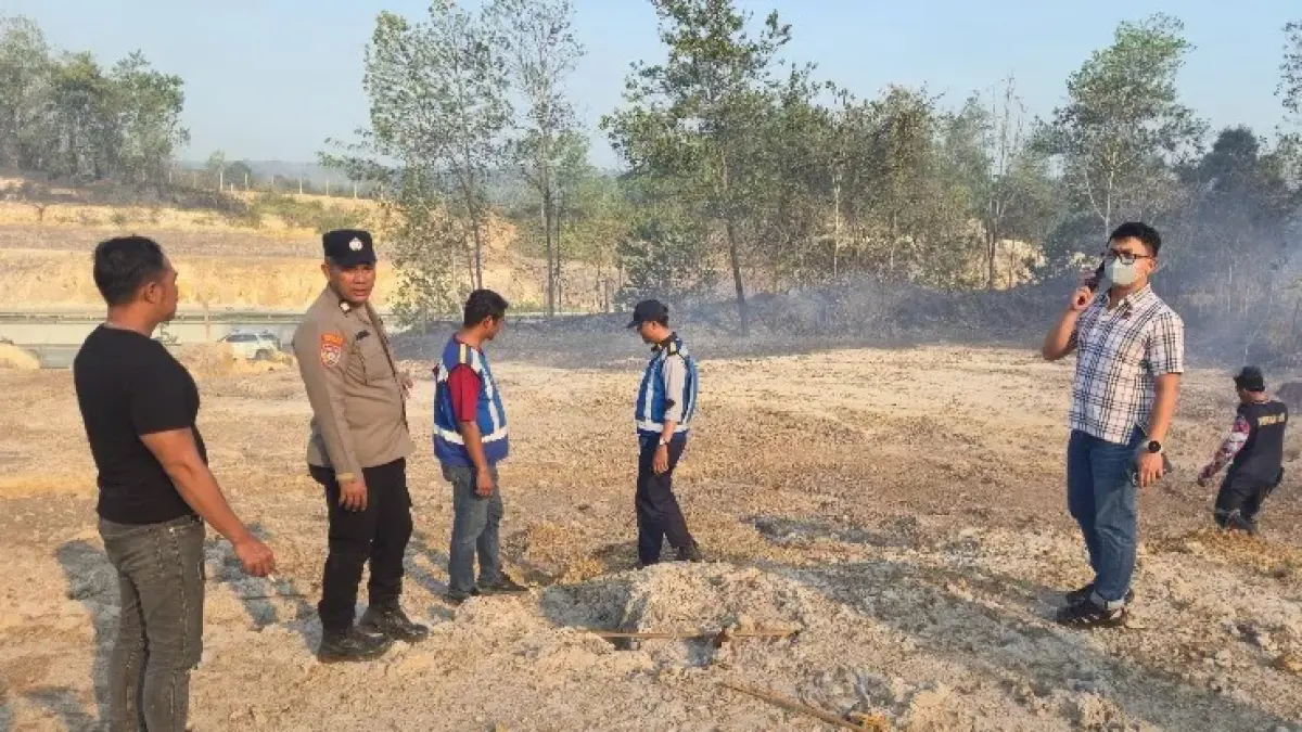 KARHUTLA: Lokasi kebakaran lahan yang masuk kawasan Tahura kini tengah dilakukan penyelidikan Polda Kaltim.