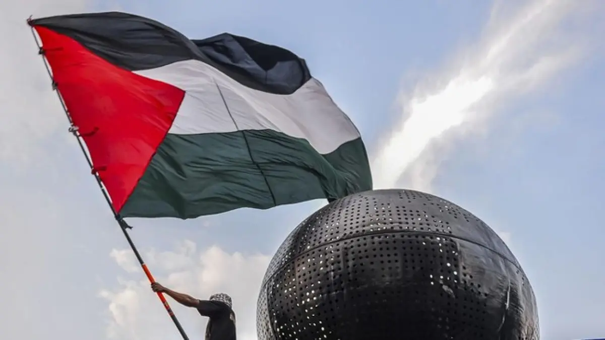 Palestina yang keberadaannya belum diakui sepenuhnya oleh PBB. (ANTARA FOTO/RAISAN AL FARISI)