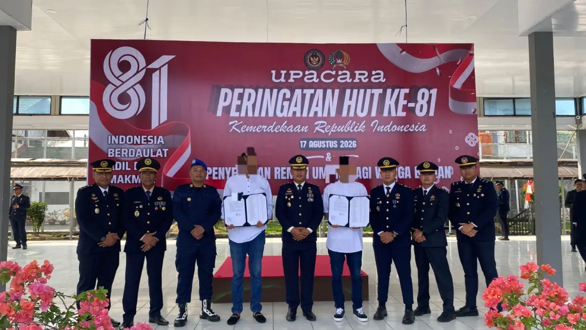 KEMERDEKAAN: Lapas Narkotika Samarinda peringati HUT Kemerdekaan dan berikan remisi bagi warga binaan.