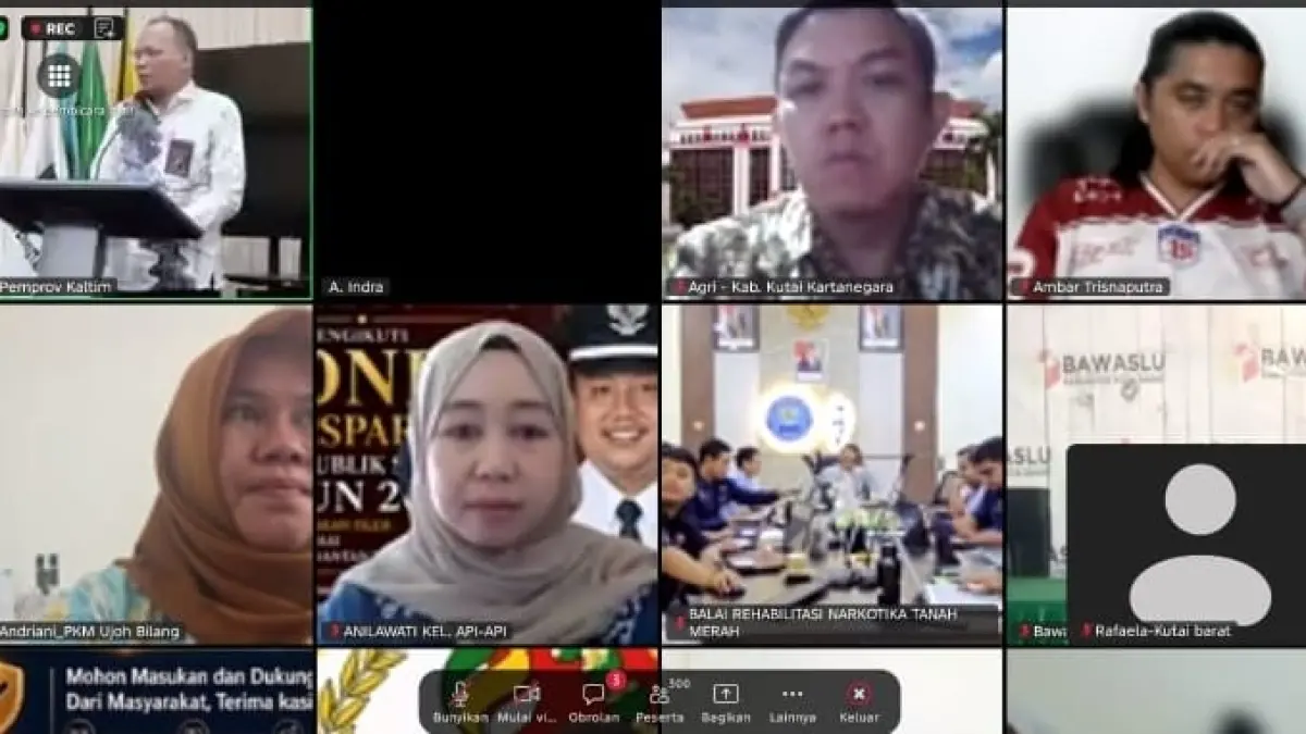 TANGKAPAN LAYAR: Monitoring dan evaluasi keterbukaan informasi publik Kaltim 2026.