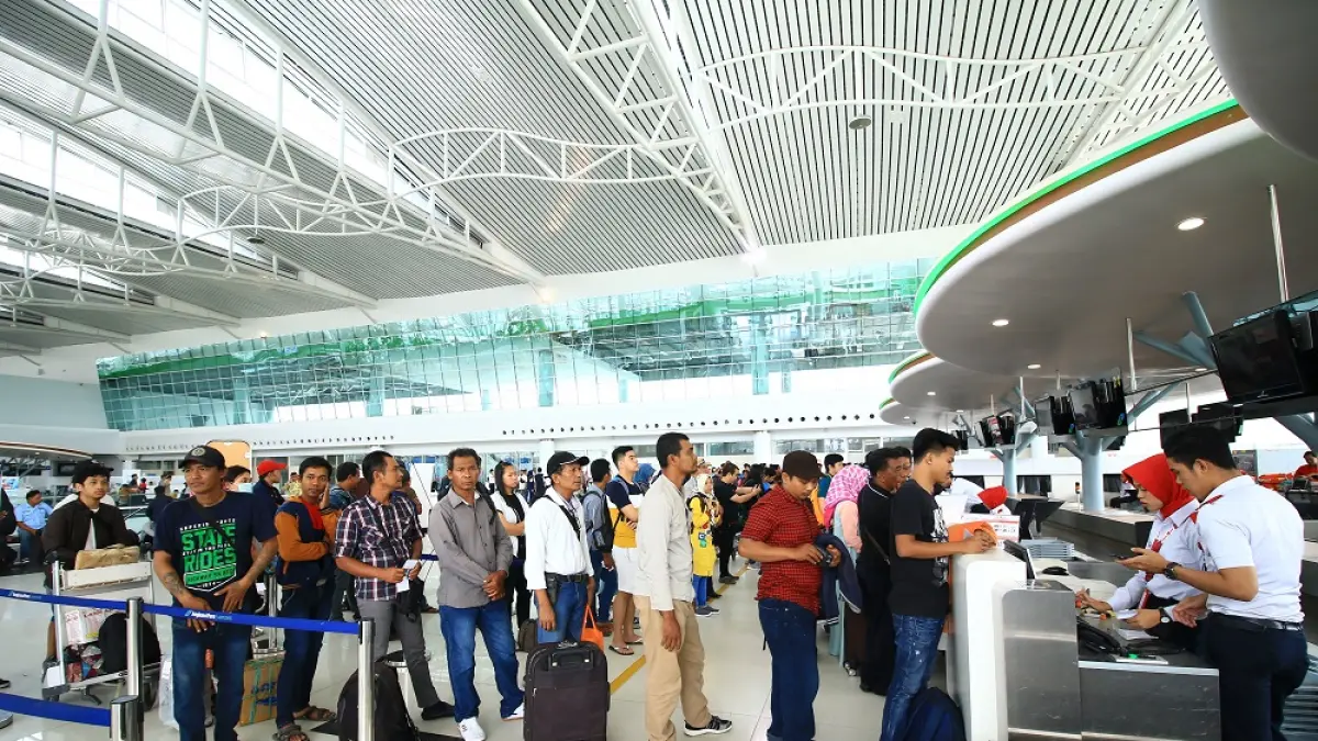 MENINGKAT: Jumlah penumpang pesawat domestik yang berangkat dari bandara SAMS Sepinggan pada Juni 2026 mencapai 142.021 orang.
