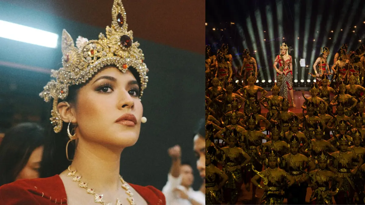 Penyanyi Raisa Andriana memerankan Srikandi dalam Pagelaran Sabang Merauke 2026. (raisa6690/ig)