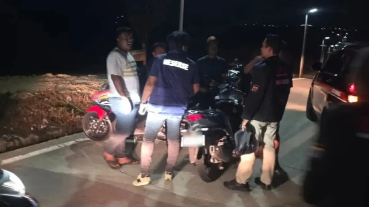PATROLI: Tim URC Jatanras Ditreskrimum Polda Kaltim menyisir jalanan Balikpapan, antisipasi gangguan kamtibmas.