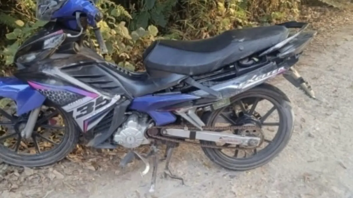 TAK DIKENALI: Turut ditemukan kendaraan di ruas jalan Tanjung Isuy - Mancong yang diduga milik korban jasad tanpa identitas.