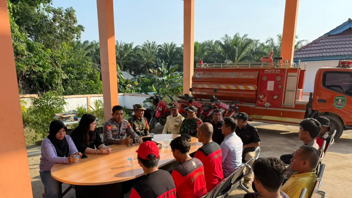 ANTISIPASI: Posko Gabungan Karhutla di Kecamatan Muara Wahau, Kutai Timur, disiapkan sebagai pusat koordinasi pencegahan dan penanganan kebakaran. (IST)
