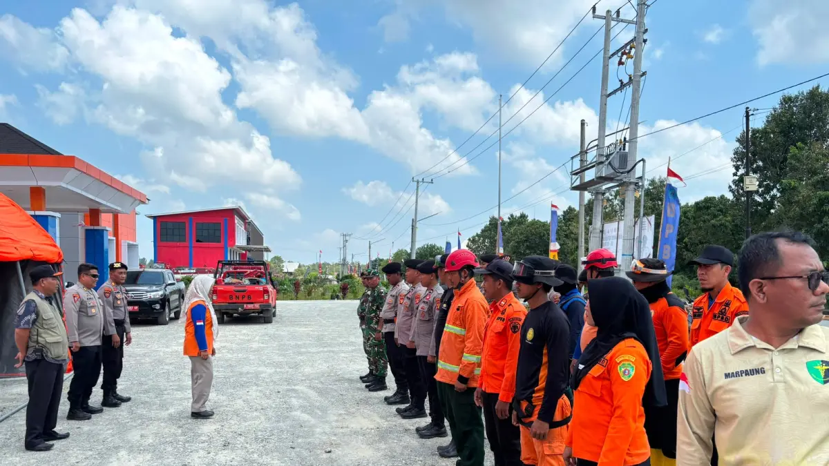 EL NINO: Tim gabungan Polres, TNI dan BPBD PPU dalam menghadapi El Nino 2026.(Dok.Humas Polres PPU)
