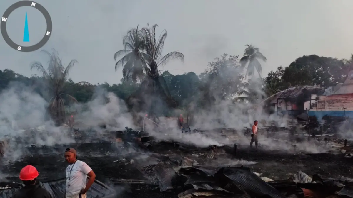 Suasana api berhasil dipadamkan
