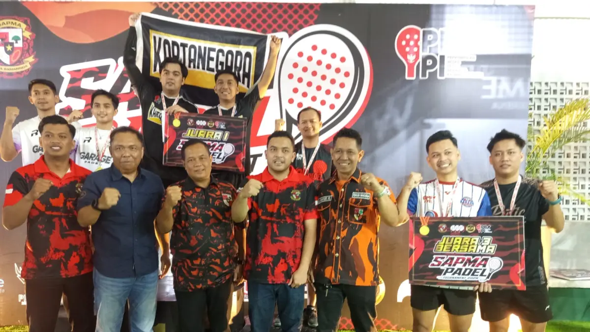 SAPMA PP Kota Samarinda menggelar turnamen Padel Cup di Prime Padel Arena, Minggu (23/8/2026), sebagai bagian peringatan HUT RI ke-81. (IST)