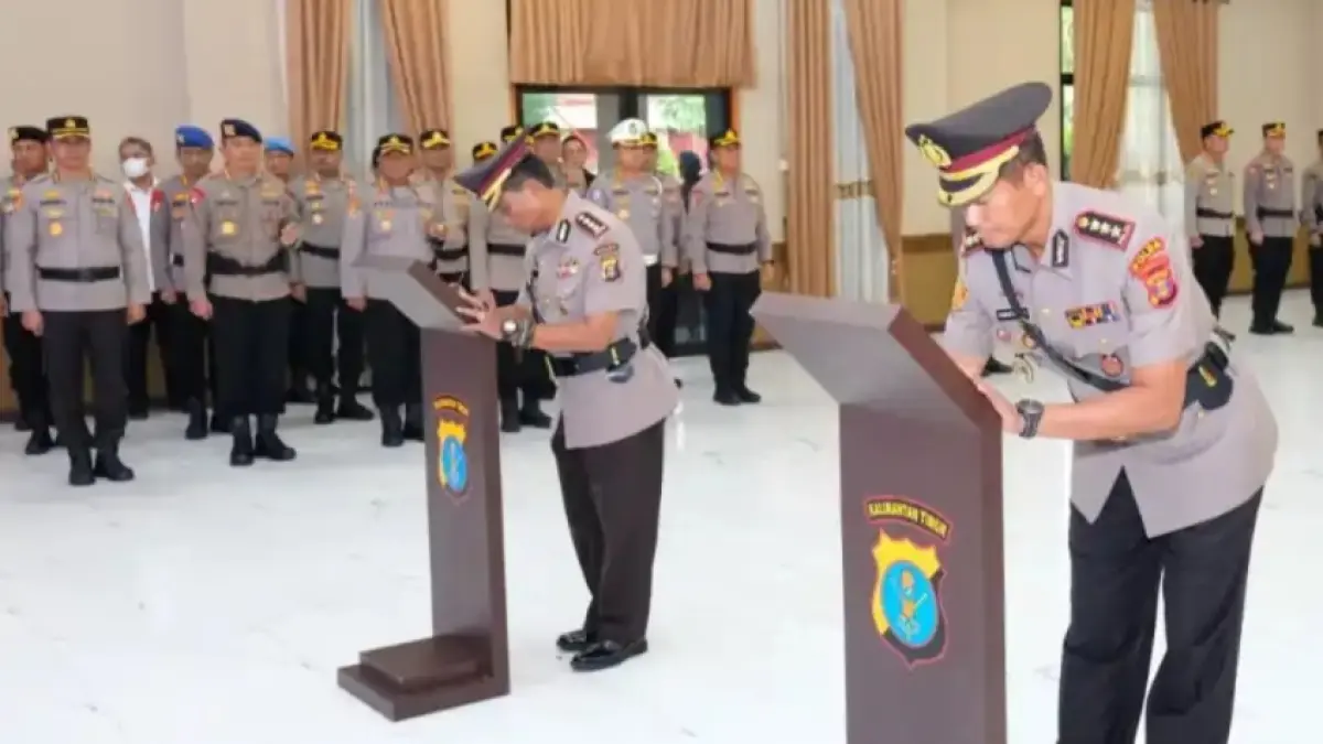 SERTIJAB: Serah terima jabatan pejabat baru Direktur Intelkam Polda Kaltim, Kombes Pol Siswanto Mukti.