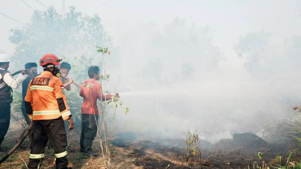 Paparan asap kebakaran hutan dan lahan (karhutla) serta cuaca panas memicu lonjakan Infeksi Saluran Pernapasan Akut (ISPA) sejak Januari hingga Agustus 2026. Kota Balikpapan mencatat angka tertinggi sebanyak 66.468 kasus, disusul Samarinda 48.230 kasus, dan Kutai Kartanegara 29.040 kasus, dengan kelompok anak-anak sebagai pihak yang paling rentan terdampak. (FOTO: PEMPROV KALTIM)