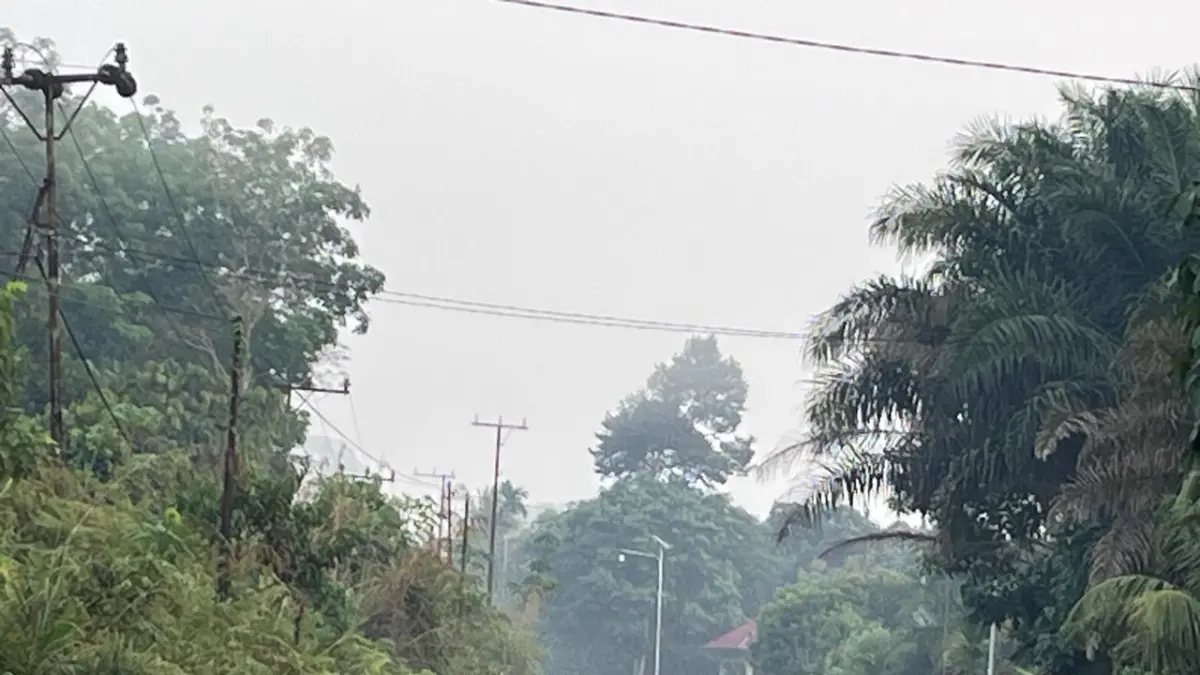 DAMPAK KEMARAU: Kabut asap terpantau semakin pekat di Kutai Barat&nbsp;